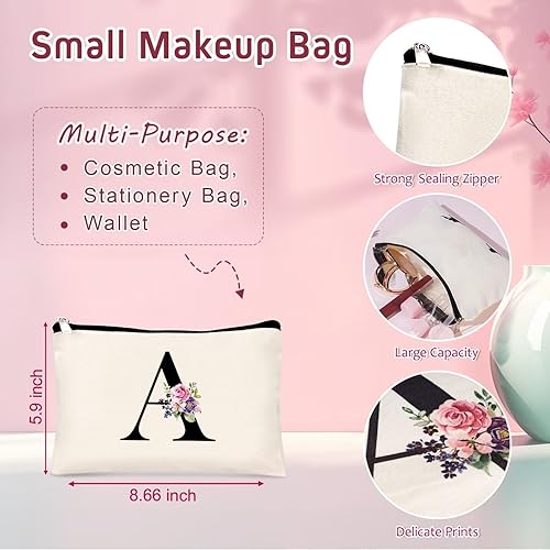 Miniatura 5 de Bolsa de regalos de boda para despedida de soltera, bolsa de maquillaje para novia, bolsa de lona pequeña de 13 onzas para mujeres, profesores,