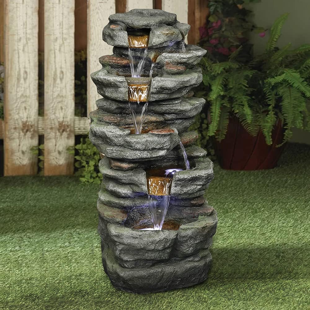 Fuente Solar Con Figura De Gárgola Para Estanque - Bomba De Agua, Aspecto Cobre, Decoración Jardín