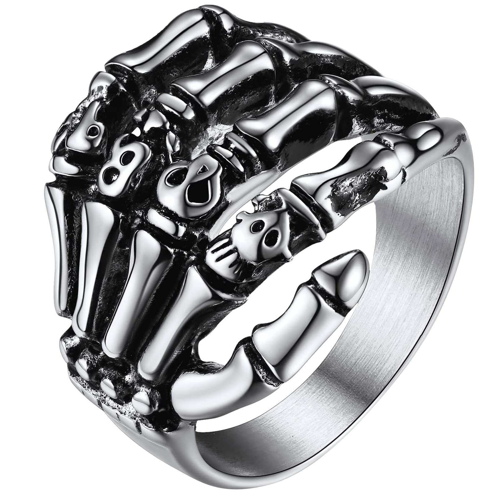 Amazon | [JEWELRYWE] 指輪 メンズ ステンレス リング スカル 