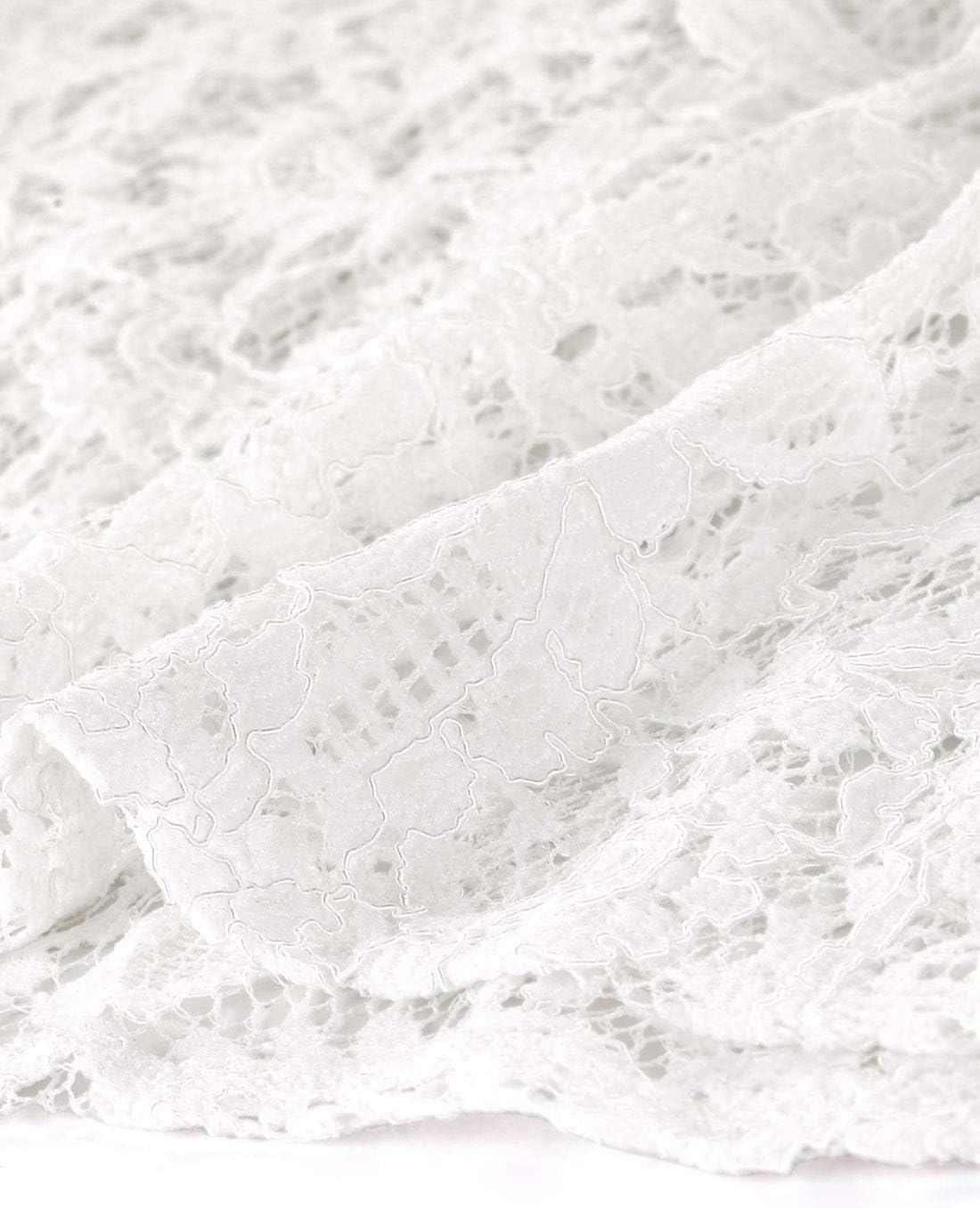 Allegra K Women's Floral Lace Top Turtleneck Puff Long Sleeve See Through Sheer Blouse - Image 6