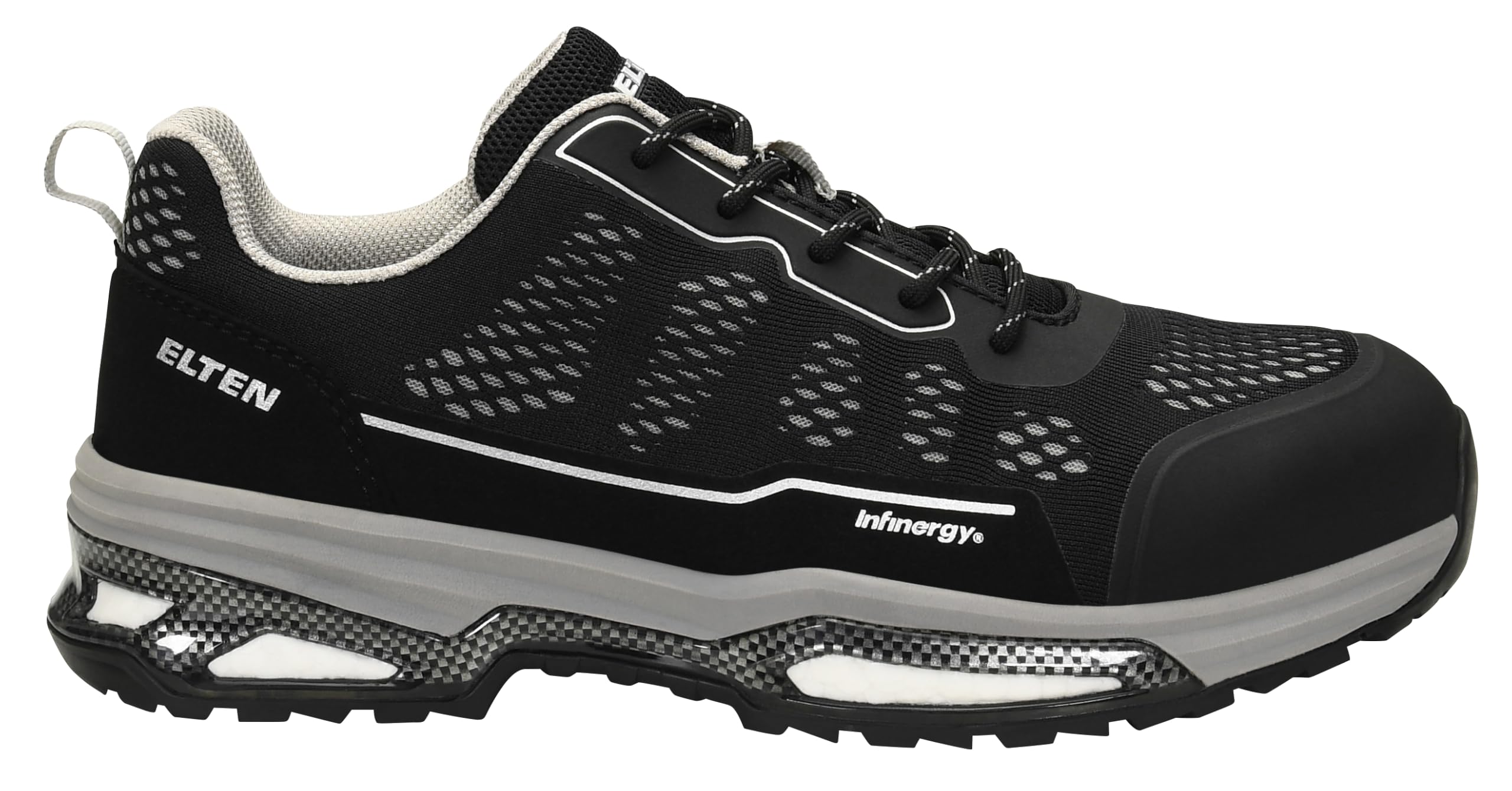 ELTEN Corby XXE Black Low ESD S1 | Sicherheitsschuhe für Damen & Herren, Stahlkappe, leicht, atmungsaktiv