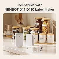 Vista 8 de NIIMBOT Cinta de etiquetadora térmica directa D11 para impresora de inyección de tinta en blanco