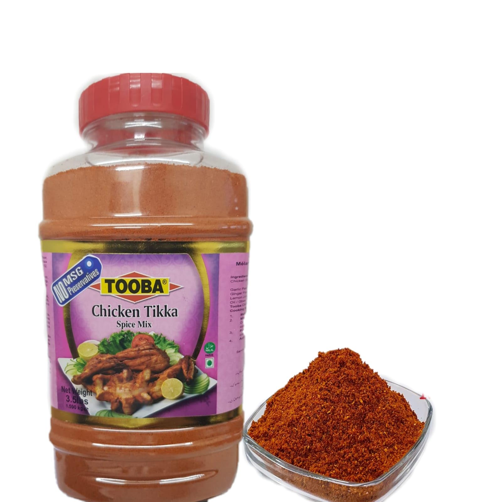 Classic TOOBA Chicken Tikka Spice Mix Spicy&HOT|Great Flavour|1.59KG (1590G)