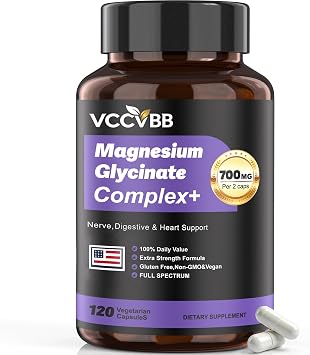 Magnesium Glycinate, 700mg Elemental Magnesium Complex, Vegan