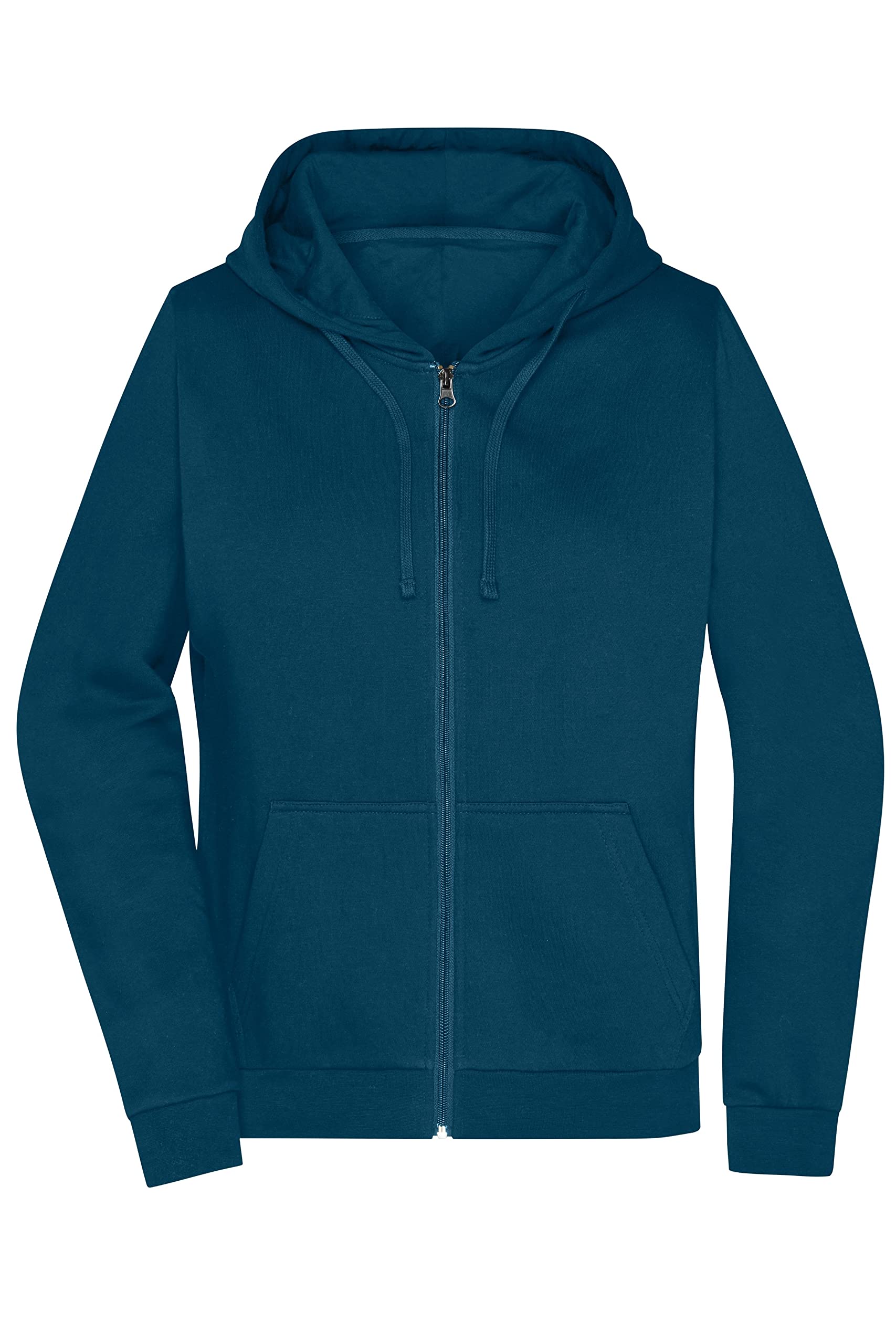 James & Nicholson Damen Basic Kapuzen-Sweatjacke - Leicht taillierte Sweatjacke mit Kapuze