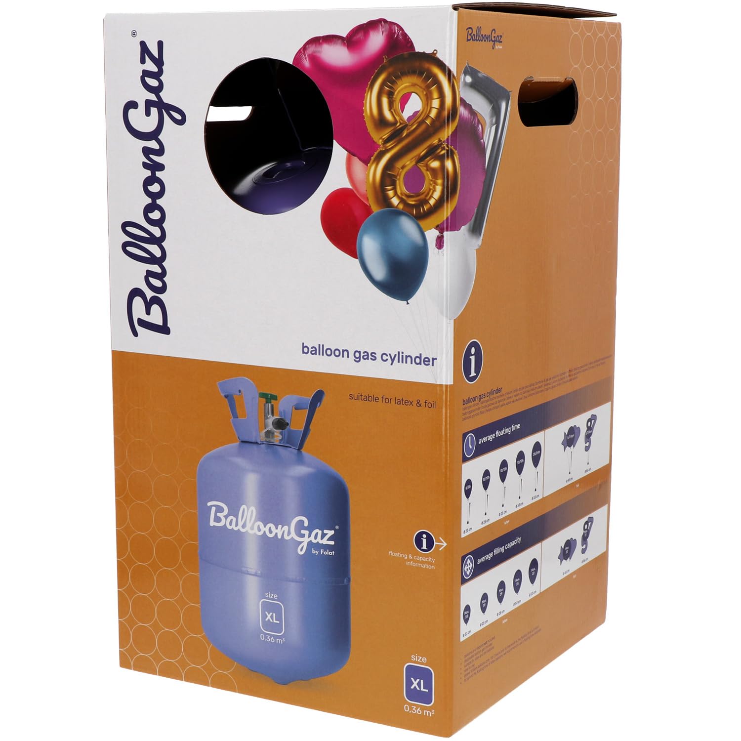 Party Fiesta Botella Helio Desechable Grande 50 Globos