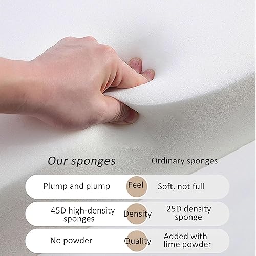 Miniatura 6 de JKGHK Dining Chairs Set, Room Chair for Kitchen with Thick Cushions, Leather Armless Living Room Chair with Curved Backrest and Wooden Legs, for