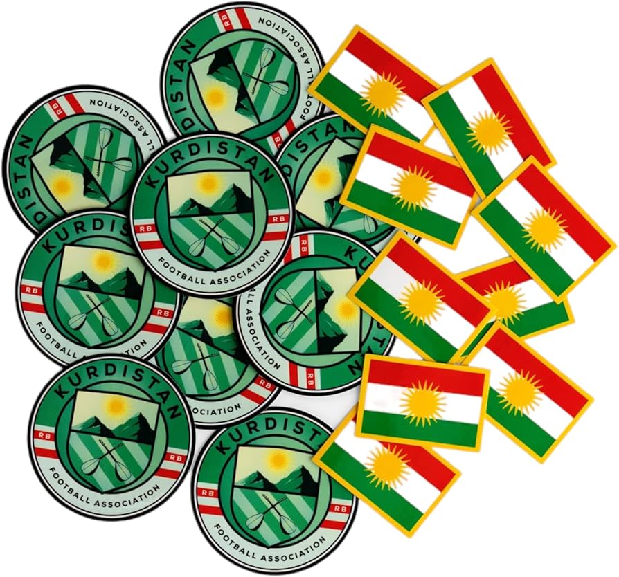 20 Kurdistan Flaggen 14x21cm | Mini Handfahnen Aus Polyester