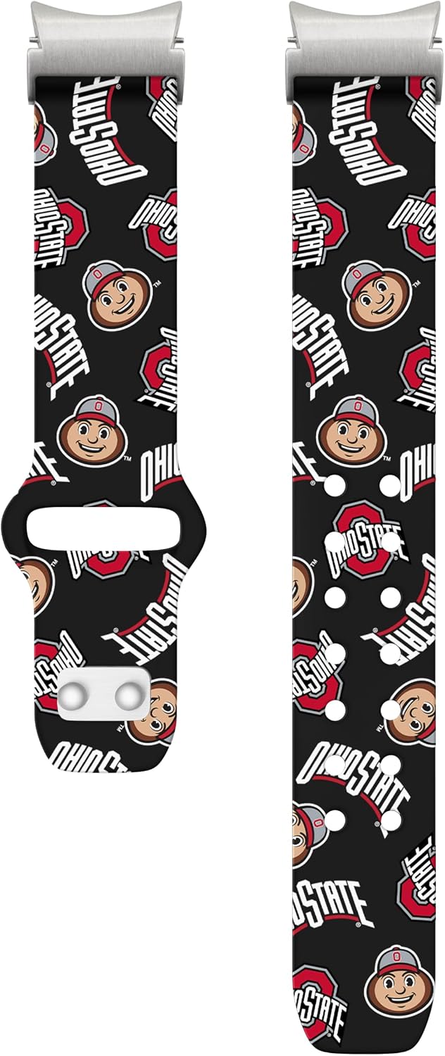 Affinity Bands Ohio State Buckeyes HD Fitted Watch Band Compatible with Samsung Galaxy Watch 4-7 (Long Scattered)