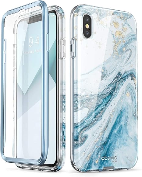 i-Blason Capa de corpo inteiro Cosmo para iPhone Xs/iPhone X versão 2018,  azul, 5,8 polegadas | Amazon.com.br