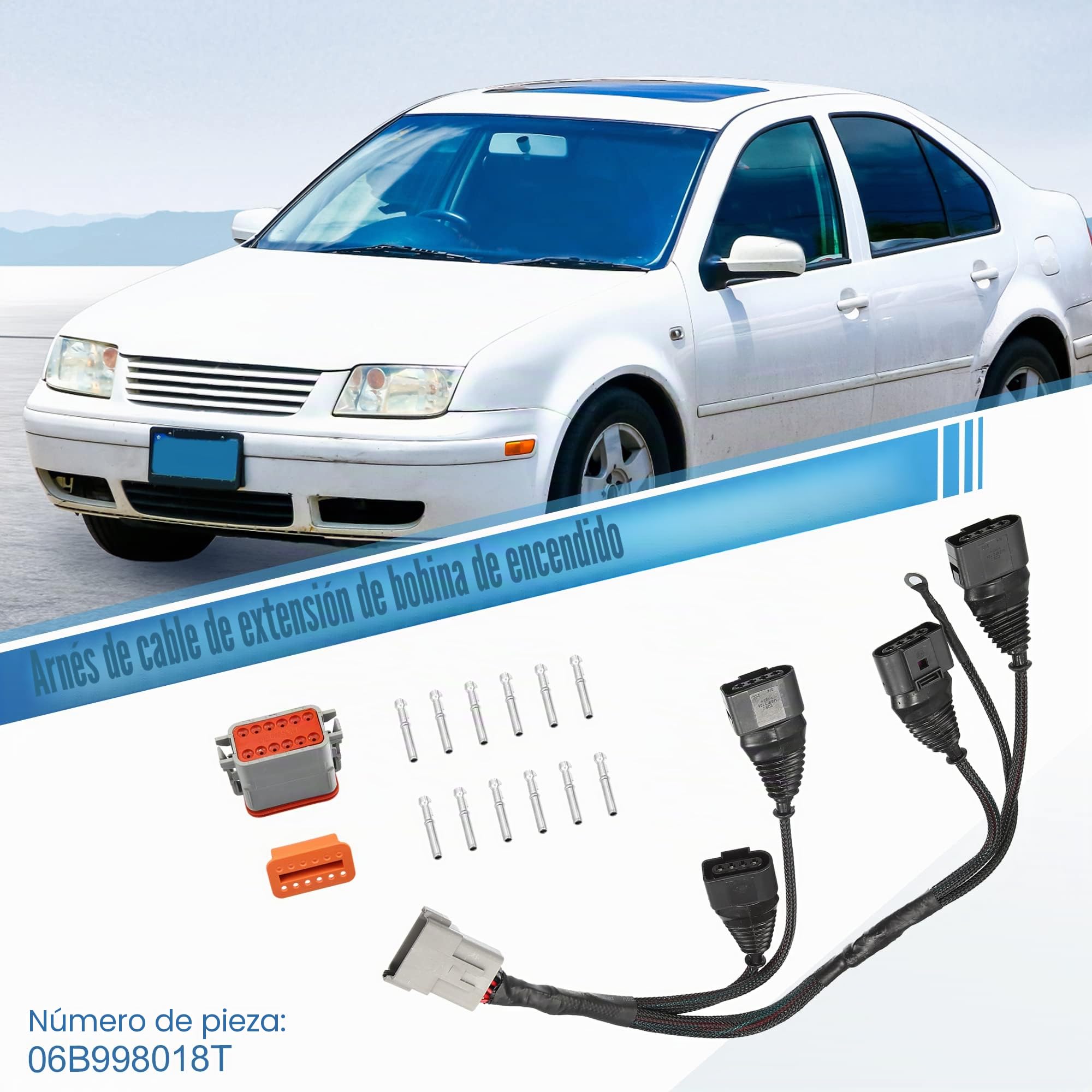 A ABSOPRO Arnés De Cable De Bobina De Encendido Para Audi A4 97-06 1 Juego
