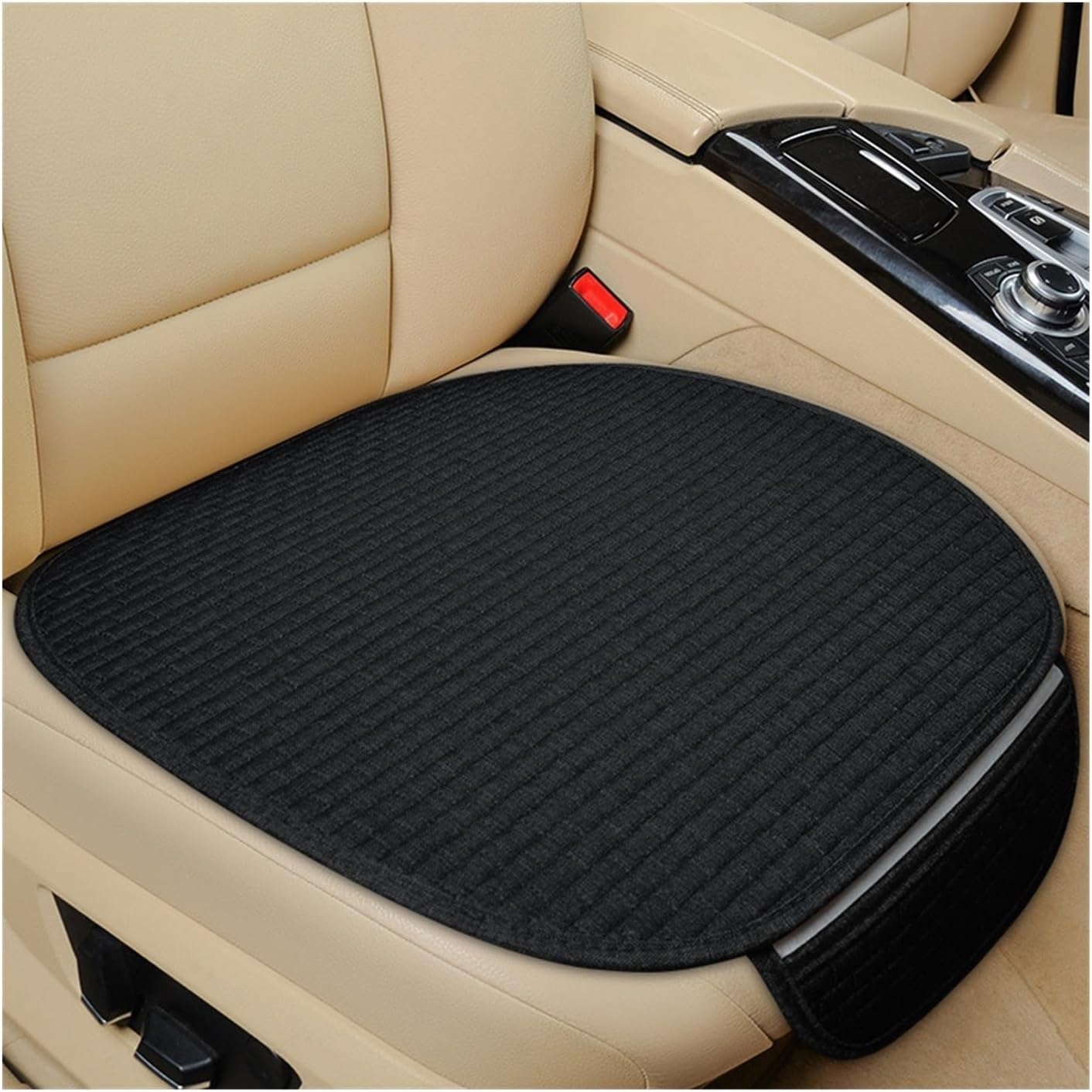 QQLADY X Car Cushion Linen Car Seat Cushion Car Seat Cover Car Cushion Three-Piece Set X (Color : T)