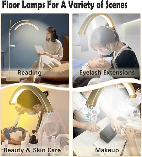 Miniatura 3 de Lámpara de pestañas para extensiones de pestañas, lámpara de pestañas LED ajustable, luz de media luna, tatuaje, iluminación sin sombras, para Dorado