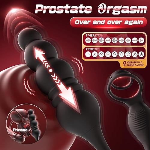 Miniatura 10 de Anillo vibratorio para el pene masajeador de próstata, 4 en 1, juguetes sexuales masculinos para hombres, anillo para el pene con control remoto, 7