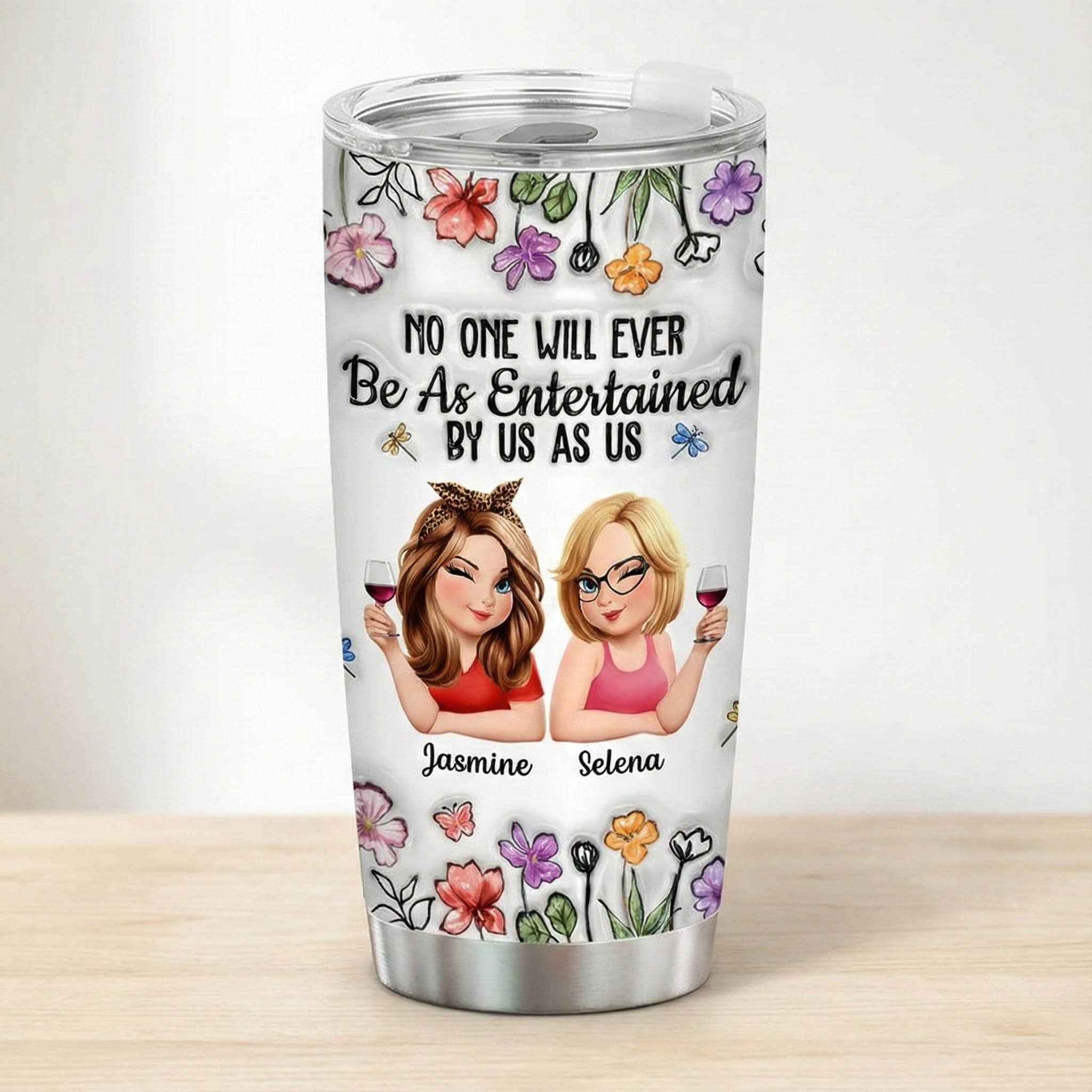 Personalized 20oz Tumbler - Gift for Best Friends Funny Matching Drinkware Birthday Gift for Besties Sister Soulmate Keepsake