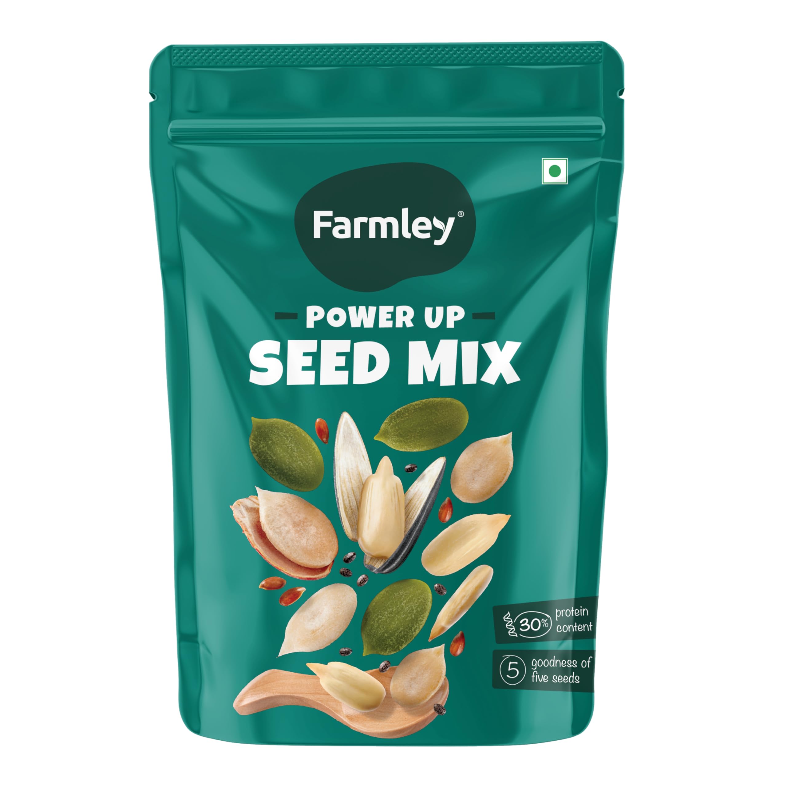 Farmley Seeds Mix, Edible Seed I Healthy Diet Snacks | 100% Natural, dietary fiber,omega-3s I Chia, Pumpkin,Flax, Watermelon and Sunflower Seeds