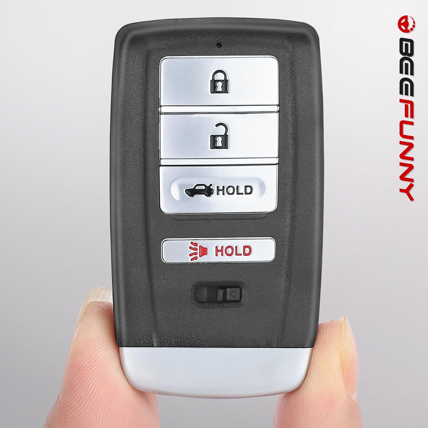 Beefunny Replacement Remote Keyless Entry Key Fob for Acura TLX 2018 -2022 ILX 2019-2022 FCC ID:KR5V2X PN: A2C10950600 72147-TZ3-A31 72147-TZ3-A32 A2C10950500 4Buttons (with chip)
