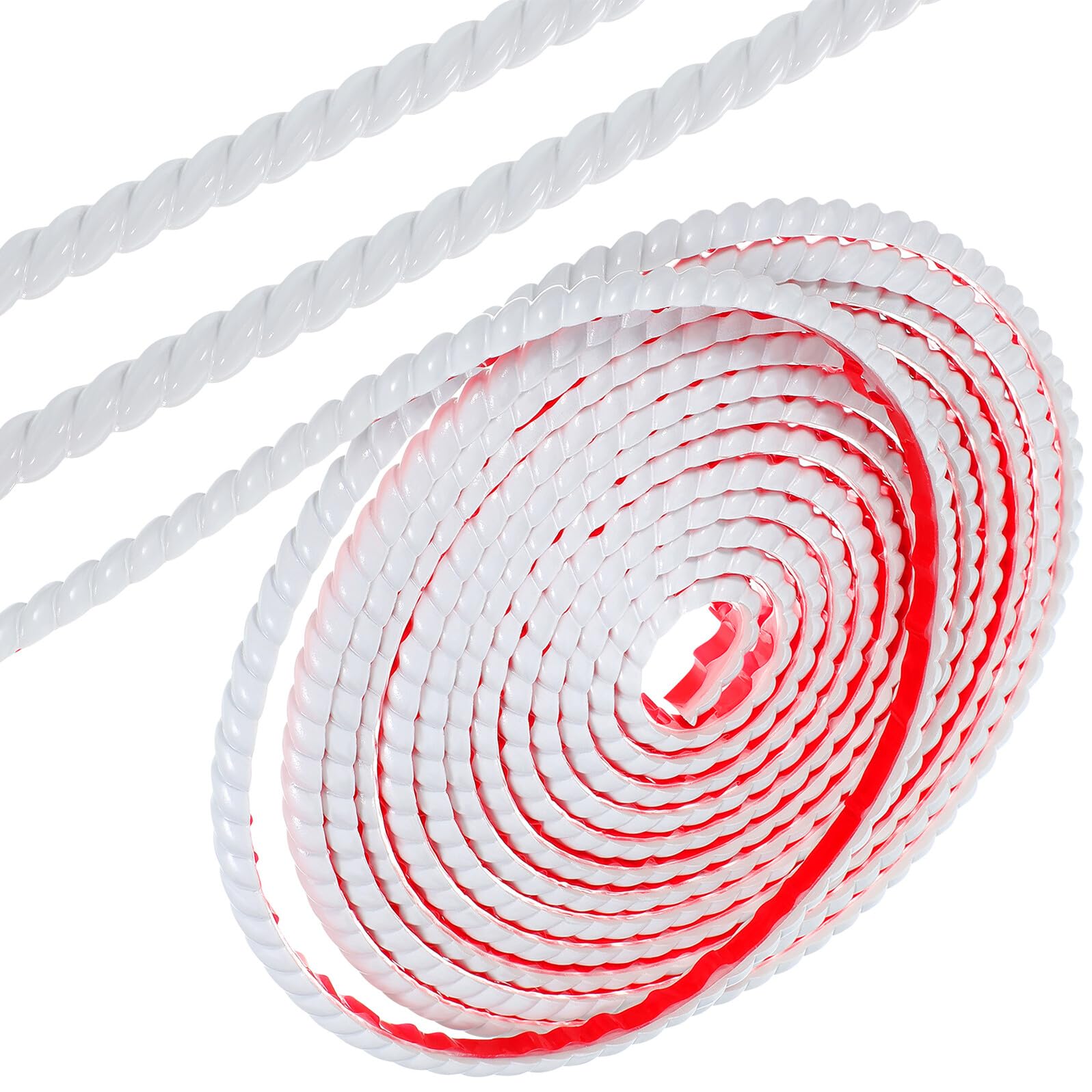 Moulure flexible autocollante blanche en PVC facile à poser