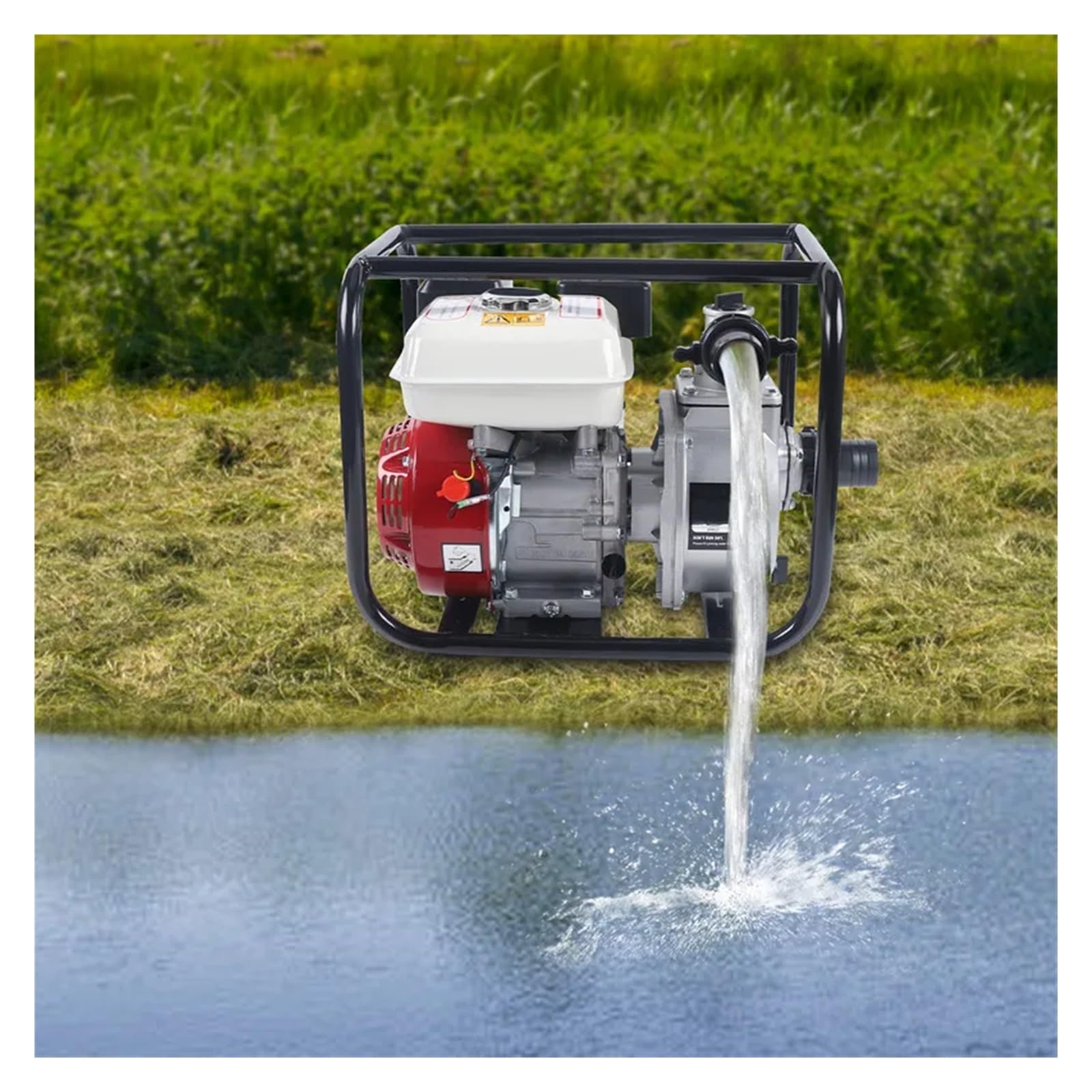 Bomba De Agua Gasolina 210 CC Y 6,5 HP, 4 Tiempos, For Trasvase, For Riego, Piscinas Herramientas Rendimiento Potente