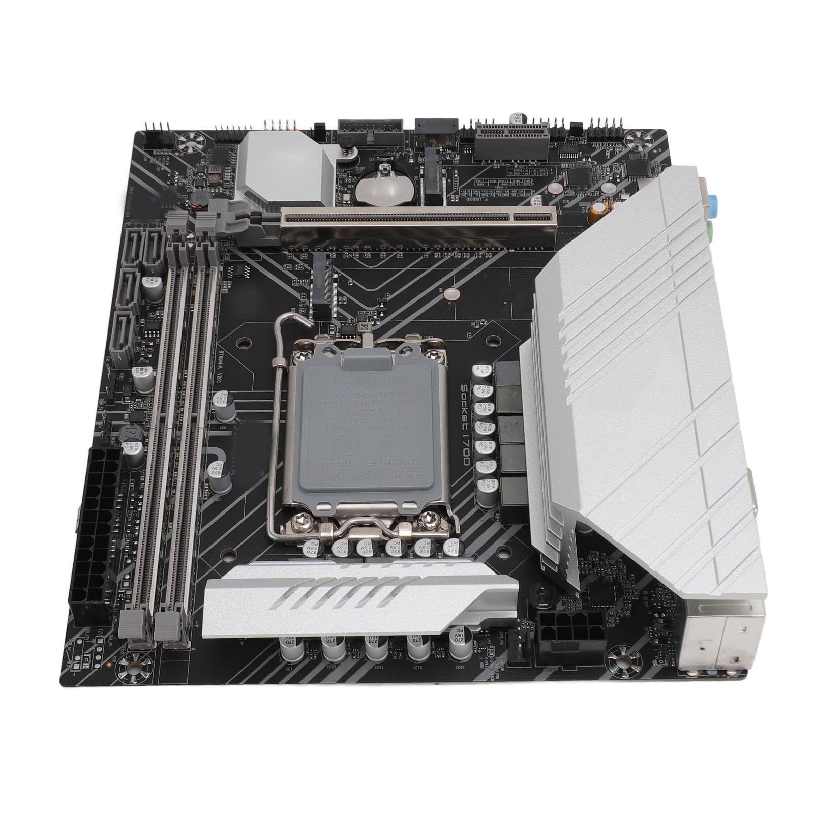 Zunate Scheda Madre B760M K DDR4, LGA 1700, per Serie GEN12/13, Scheda Madre ATX, PCle 4.0, HDMI 2.0, SATA3.0, 2xUSB3.0, 2xUSB2.0, M.2 SSD, RJ45, VGA, Aura SYNC