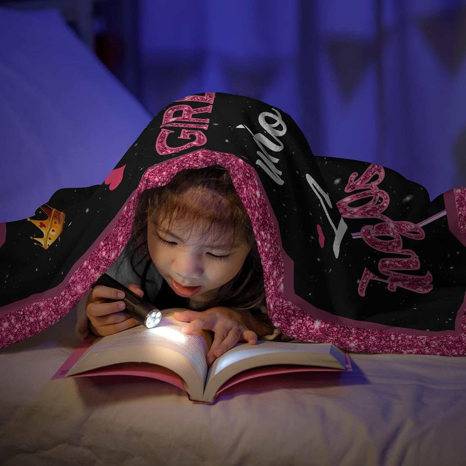 Amonee-YL Flamingo Gifts, Flamingo Gifts for Girls Women, Just A Girl Who Loves Flamingos, Flamingos Blanket 40"X50", Flam Decor, Presents for Flam Lovers - Image 5