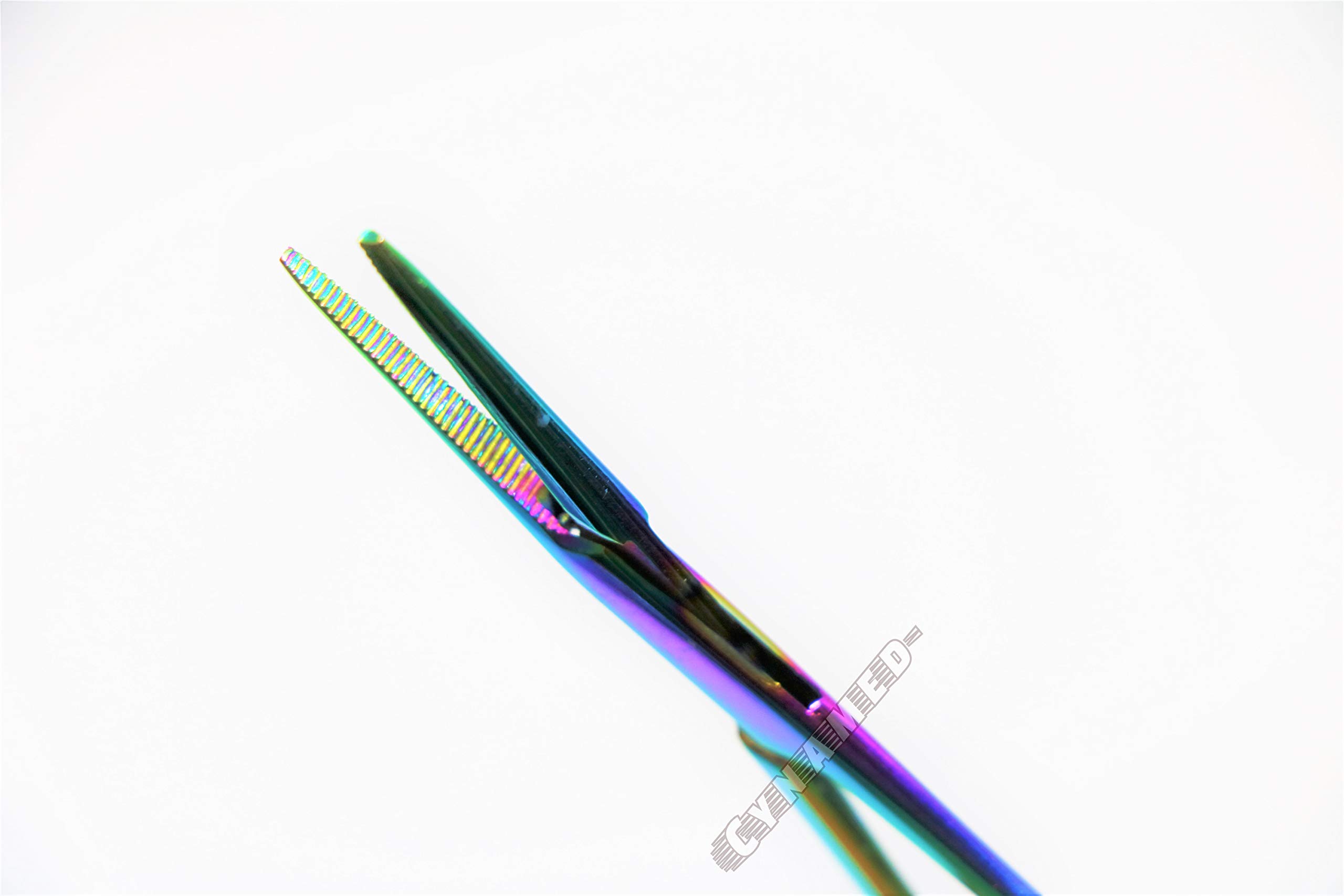 2 German Stainless HEMOSTAT Multi-Colored Straight Forceps 5