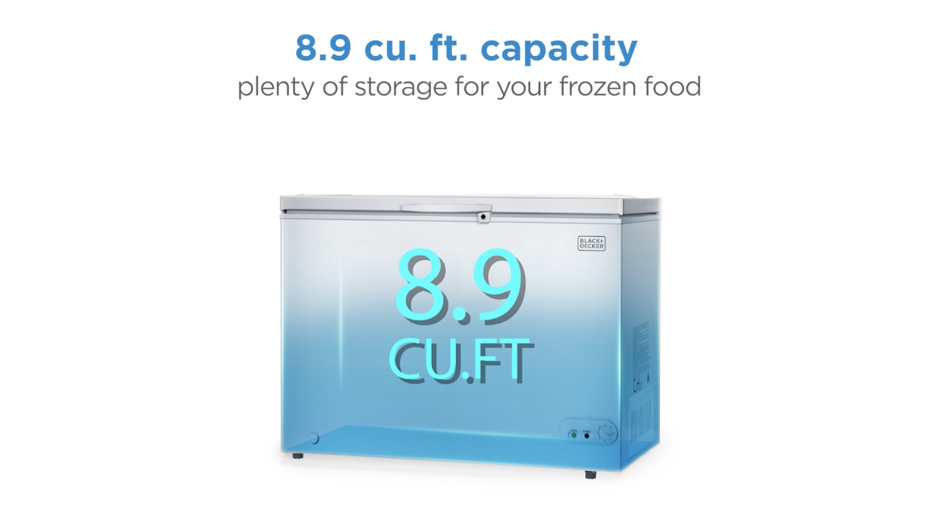 Amazon.com: BLACK+DECKER 8.9 Cu. Ft. Chest Freezer, Deep Freezer