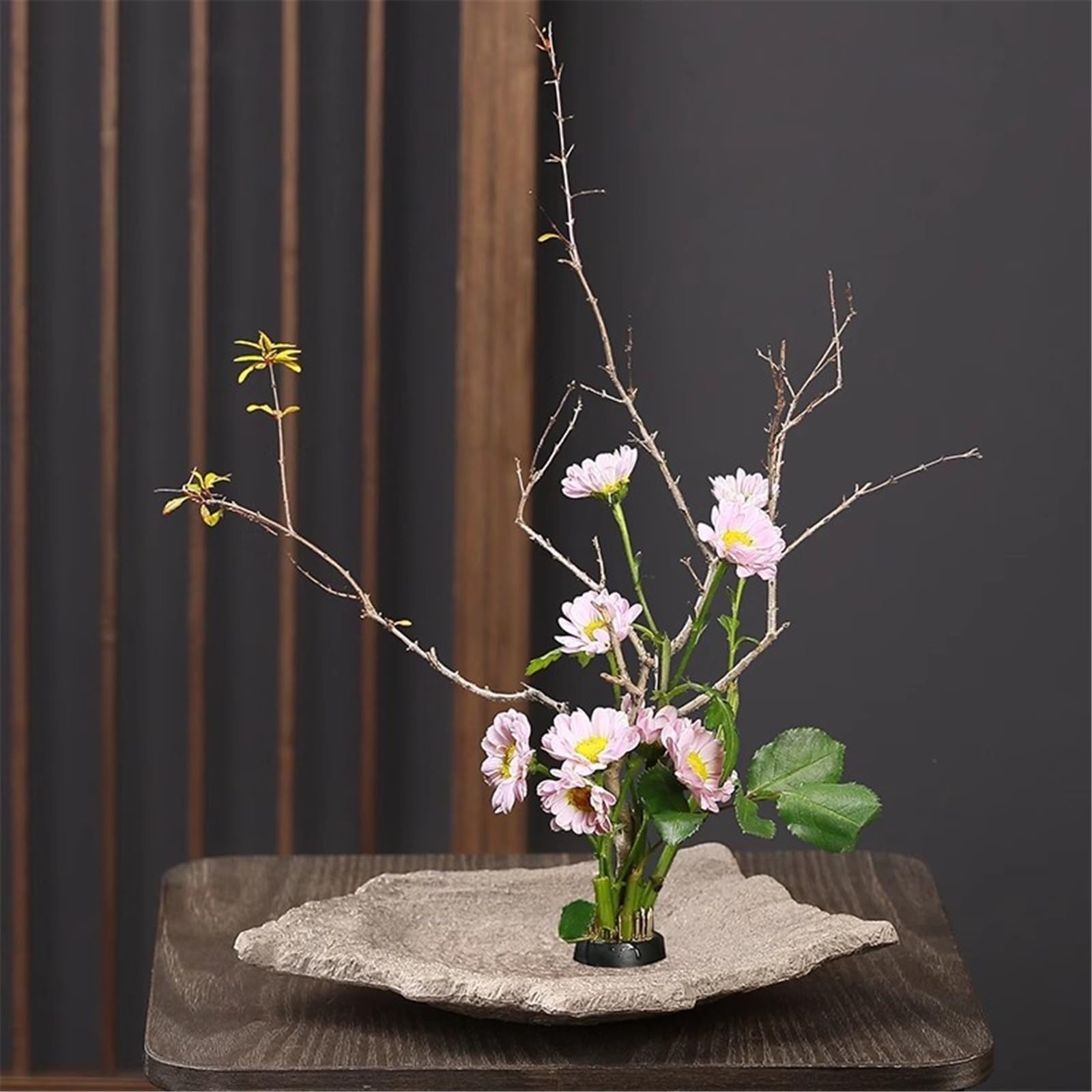 Sottovasi per Fiori Piattino in Ceramica con Vassoio antigoccia Imitazione Pietra Irregolare Vaso