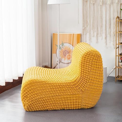 Miniatura 5 de N&V Sofá de espuma de un solo asiento, sofá de suelo sin brazos, espuma de alta densidad de una pieza, funda extraíble y lavable a máquina