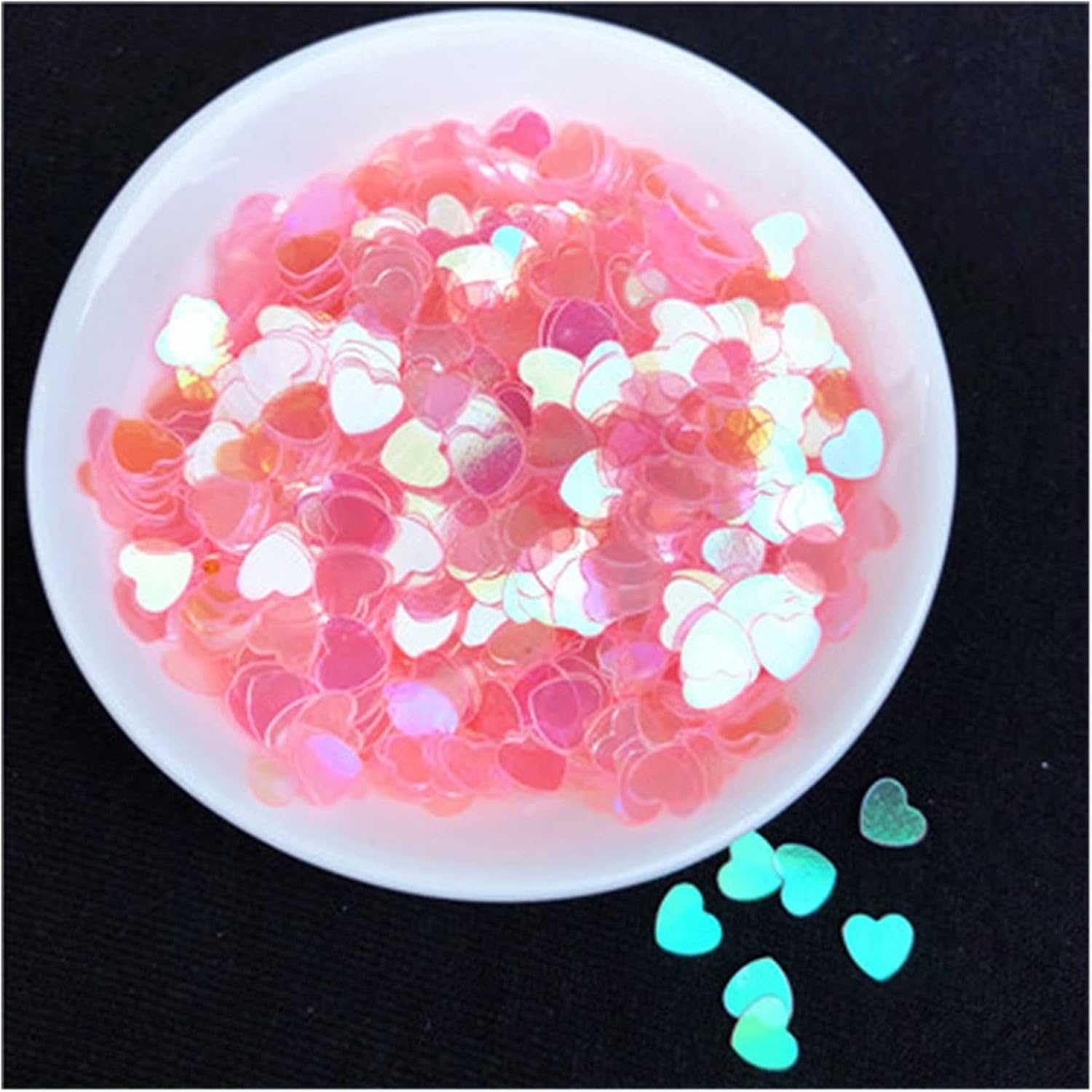 Washer,Stainless Washer, Paillettes Applique, 20g/Pack Transparent Pink Star He Shape PVC Loose Sequins(6mm He)