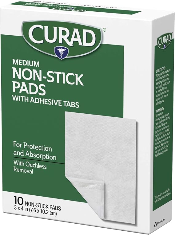 Curad Non-Stick Pads, 3 Inches X 4 Inches 10 Count