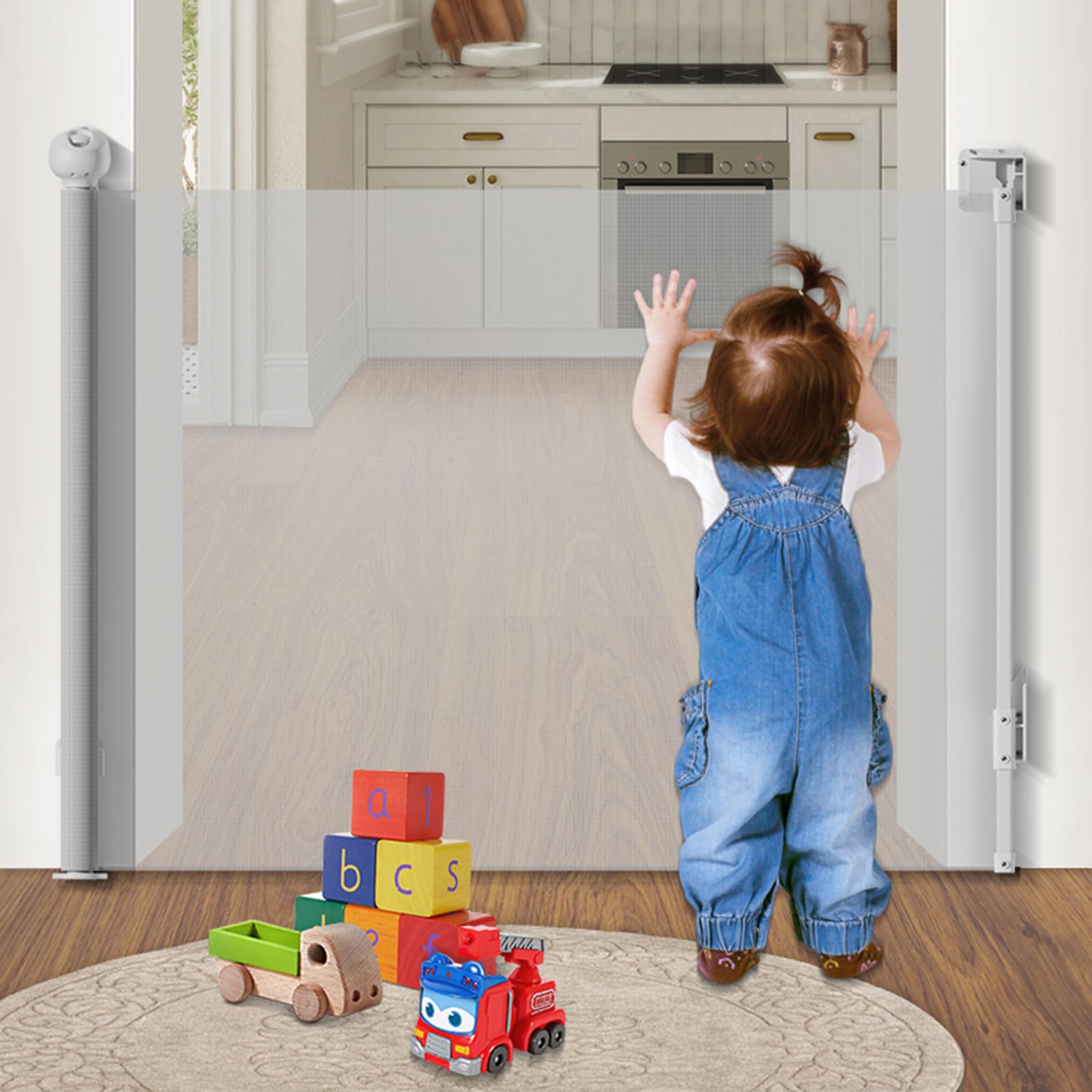 Retractable Baby Gate,Mesh Baby Gate or Mesh Dog Gate,33