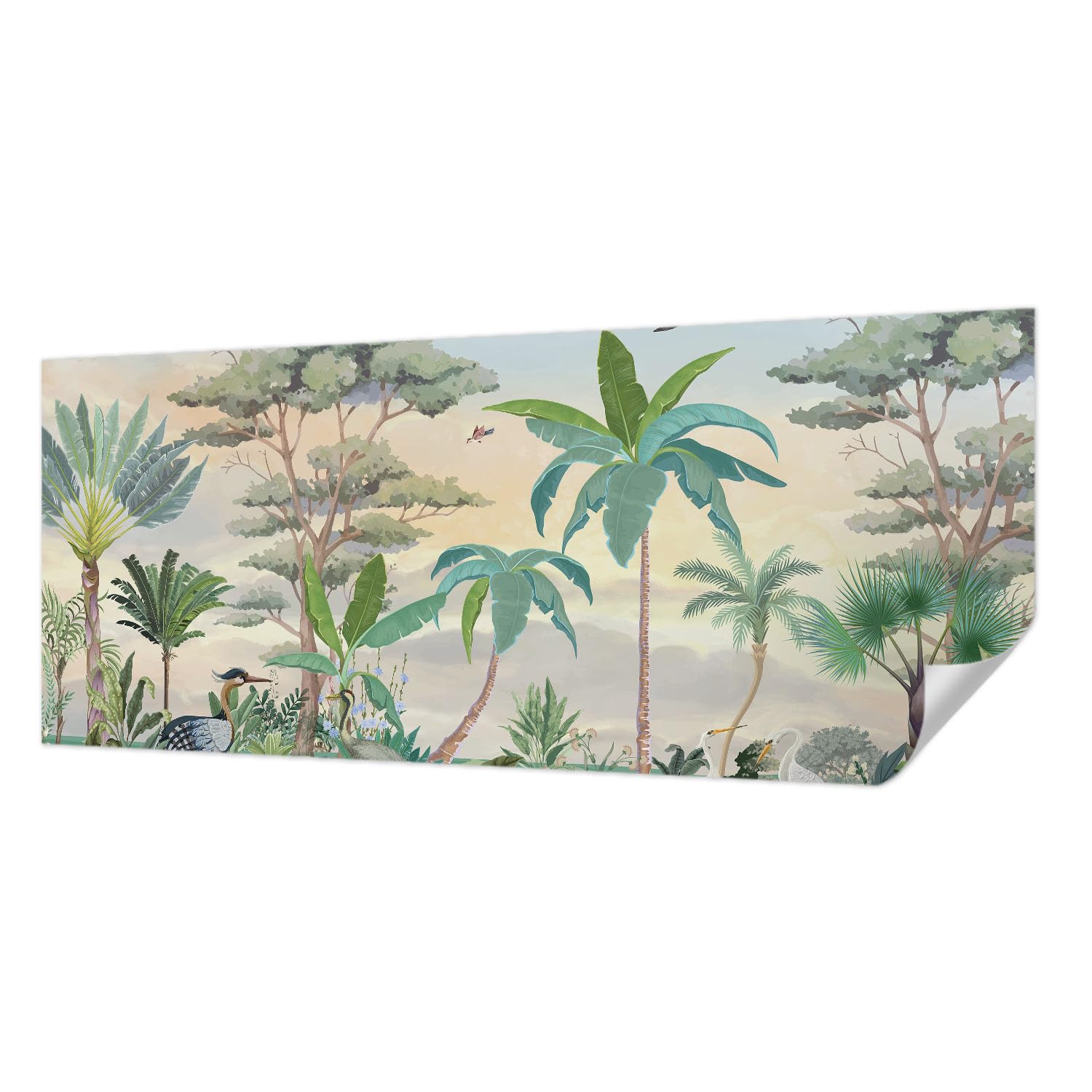 Papier peint résistant aux taches flore exotique autocollant haute qualité