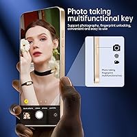 Vista 2 de 16PM Smartphone New Upgrade 16GB+512GB/6.99" Display 68+108MP Zoom Camera,Tempered Glass Finish, 7000mAh Android 14 Smartphone (Desert Titanium)