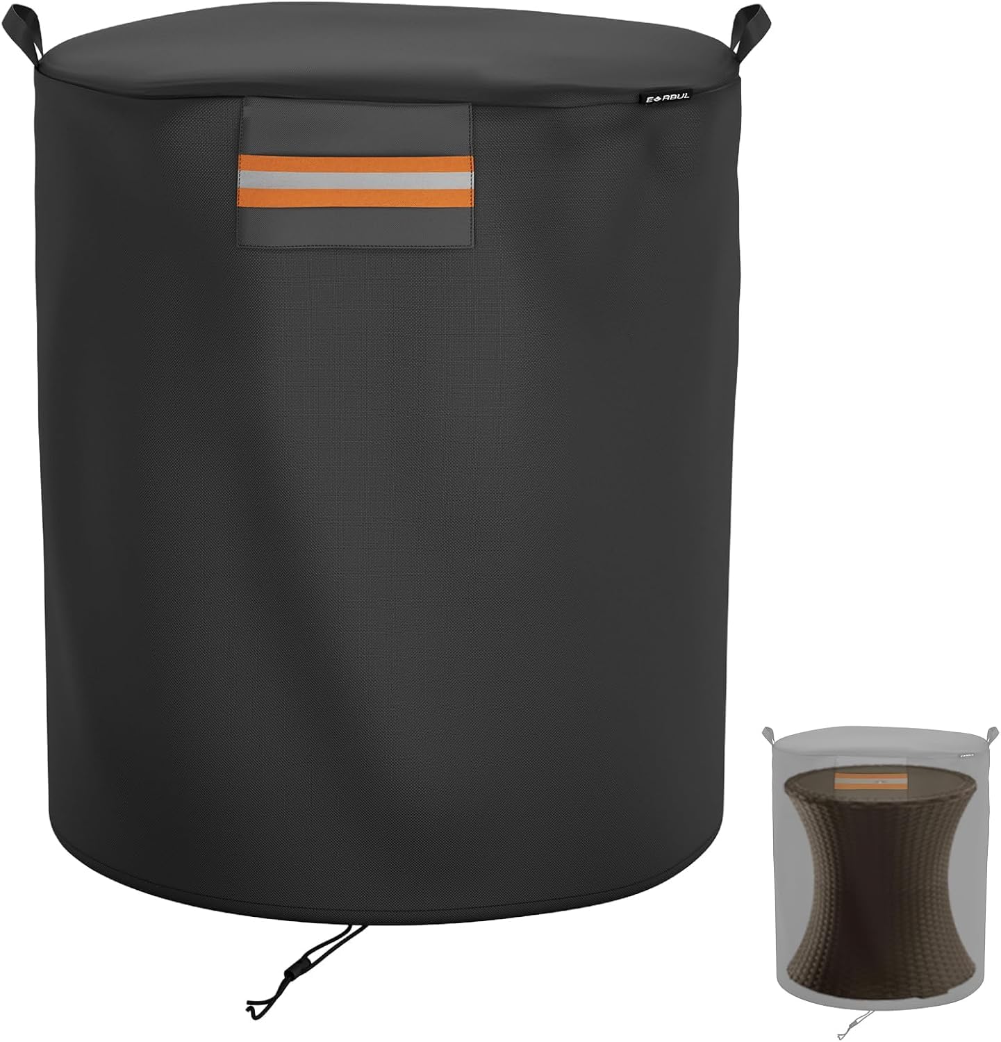 EVRBUL Cool Bar Cover, Patio Round Side End Table Cover Compatible with Keter Pacific & Classic 7.5 Gallon Cool Bar, Waterproof UV-Resistant,21" Dia x 23" H