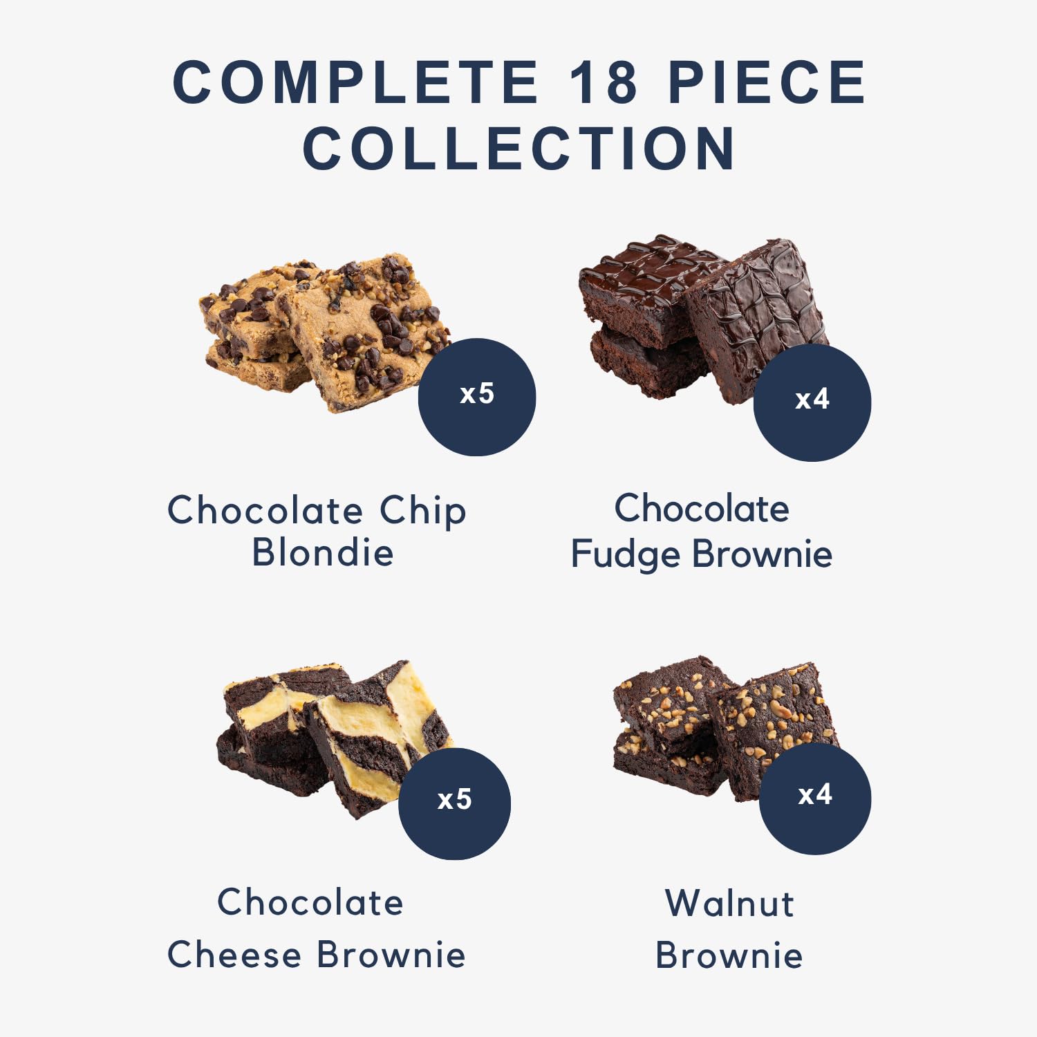 Sympathy Gift Baskets - 18 Individually Wrapped Brownies Freshly Baked in a Variety of Flavors - Dulcet's Signature Flavored Fudge Brownies - Gift Box Comes with Sympathy Card