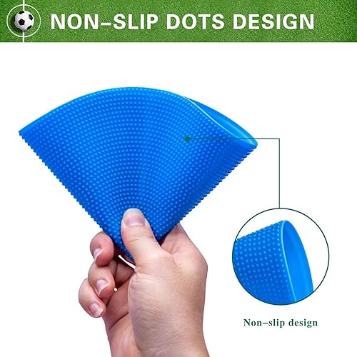 Miniatura 3 de Marcadores de goma para el suelo, puntos de agilidad antideslizantes de 9 pulgadas, conos planos para niños, deportes, fútbol, baloncesto,