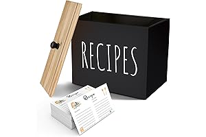 Rustic Charm: Wooden Recipe Box 4x6, The Epitome of Farmhouse Chic