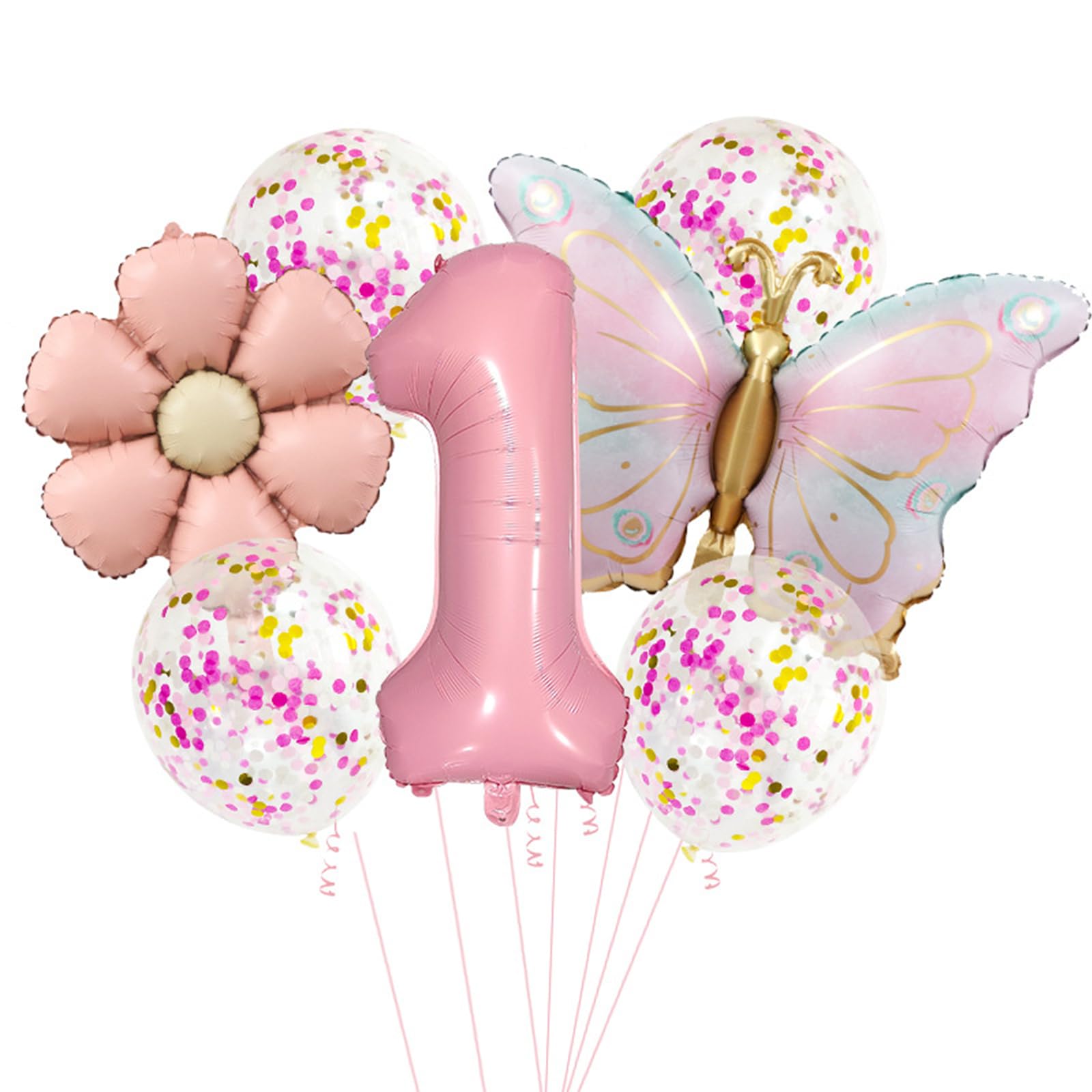 Schmetterlinge Deko Luftballon 1. Geburtstag Mädchen,Zahlen 1. Folienballon Schmetterling,1 Jahre Geburtstagsdeko Schmetterling,Luftballon 1. Geburtstag Mädchen Geburtstage Schmetterlinge Themen Party