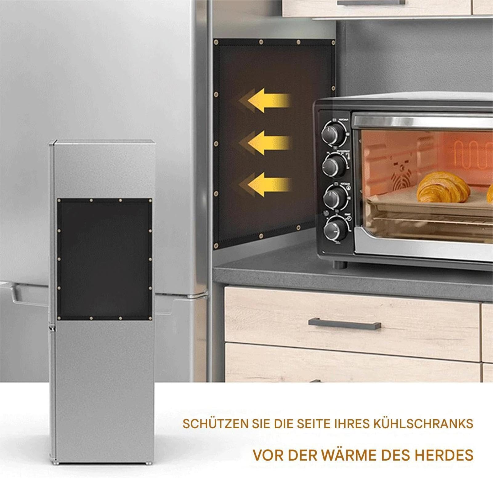 Wood Stove Heat Shield - BBQ Fence Thermal Protection Panel , Reflective Barrier Cover Plate High Temperature Guard Screen , Outdoor Camping Yard Refrigerator Insulation Deflector Safety Protection