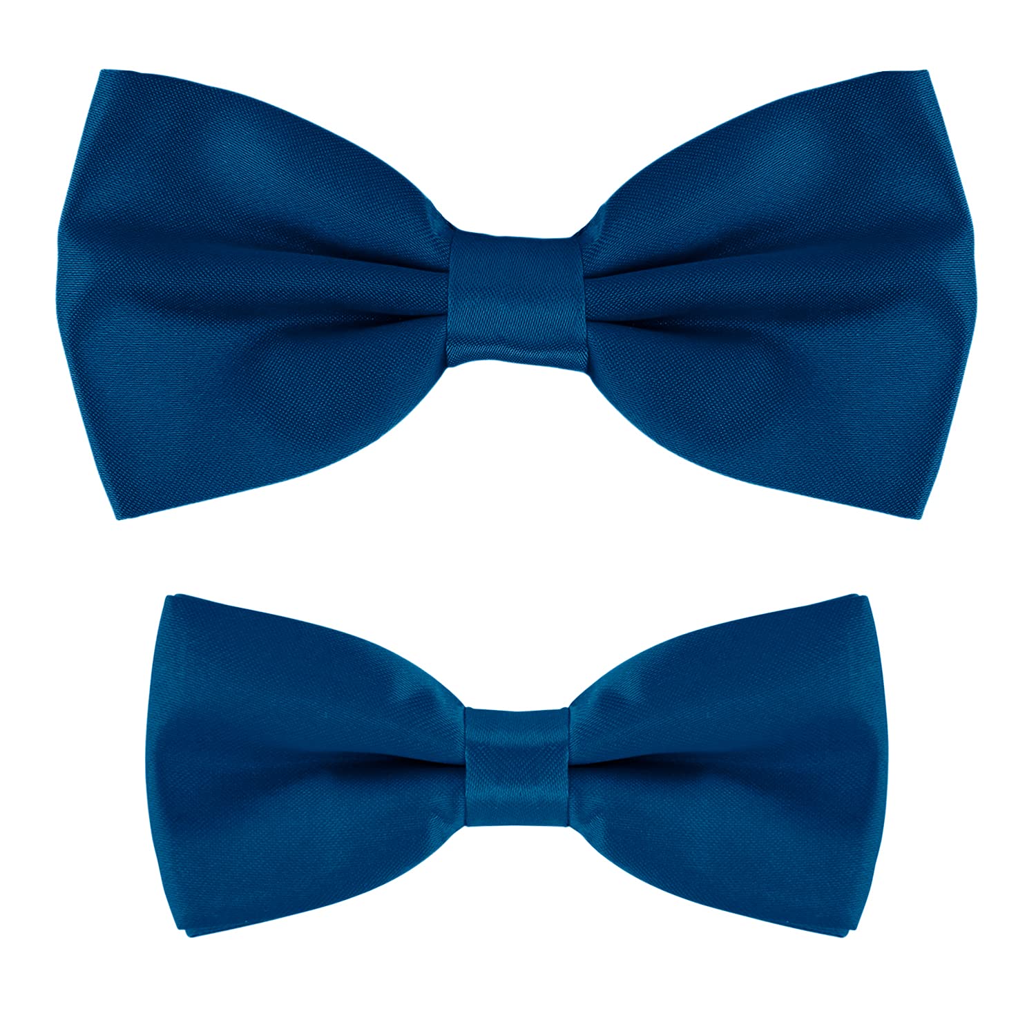 MASADA Father & Son matching set of bowties, pre-tied and smoothly adjustable - Dark Blue