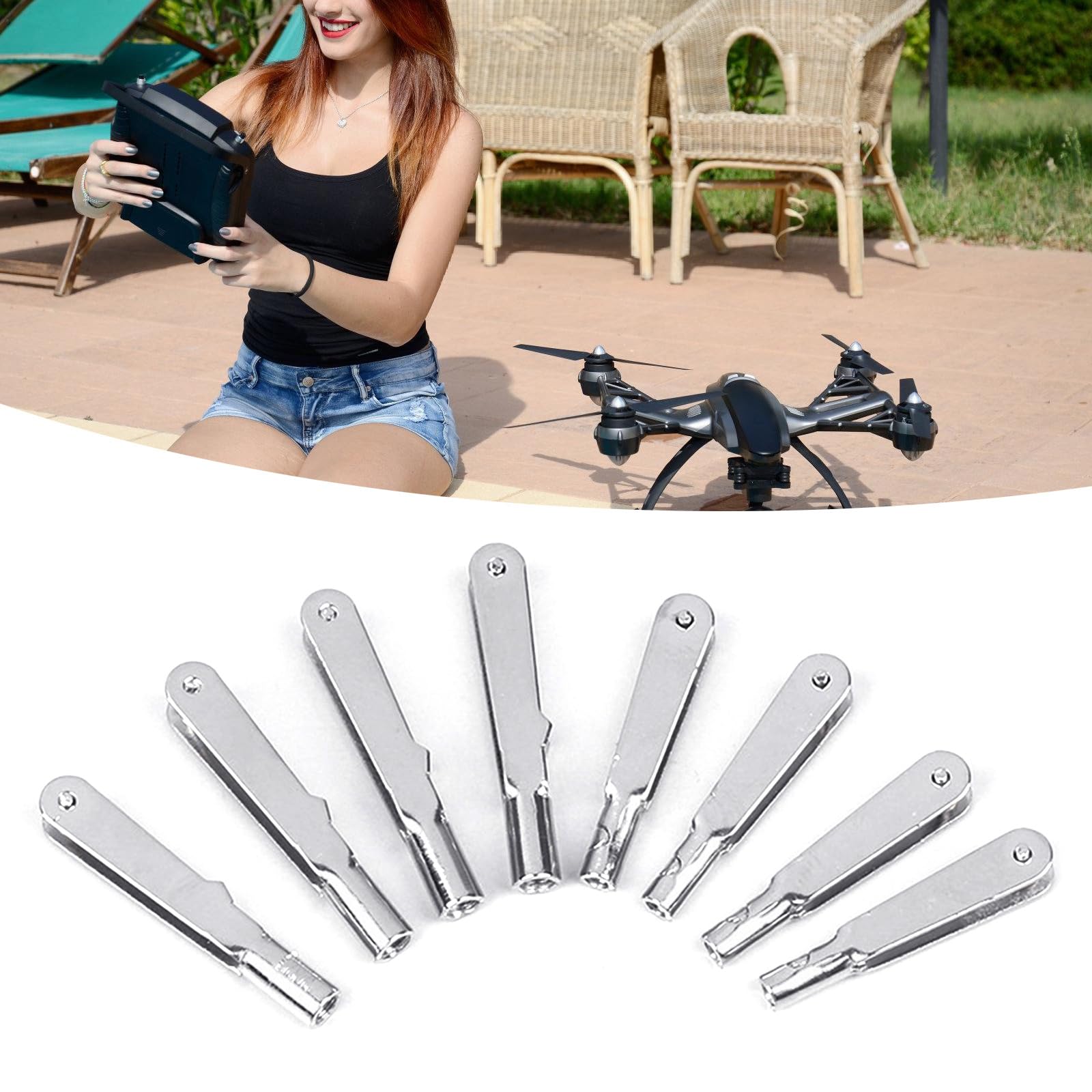 Kit De Composants De Servomoteurs en Alliage 10 Pièces Mandrins De Tige De Traction Connecteurs De Serrage pour Commandes De Vol Sécurisées dans Le Modèle D'aviation UAV