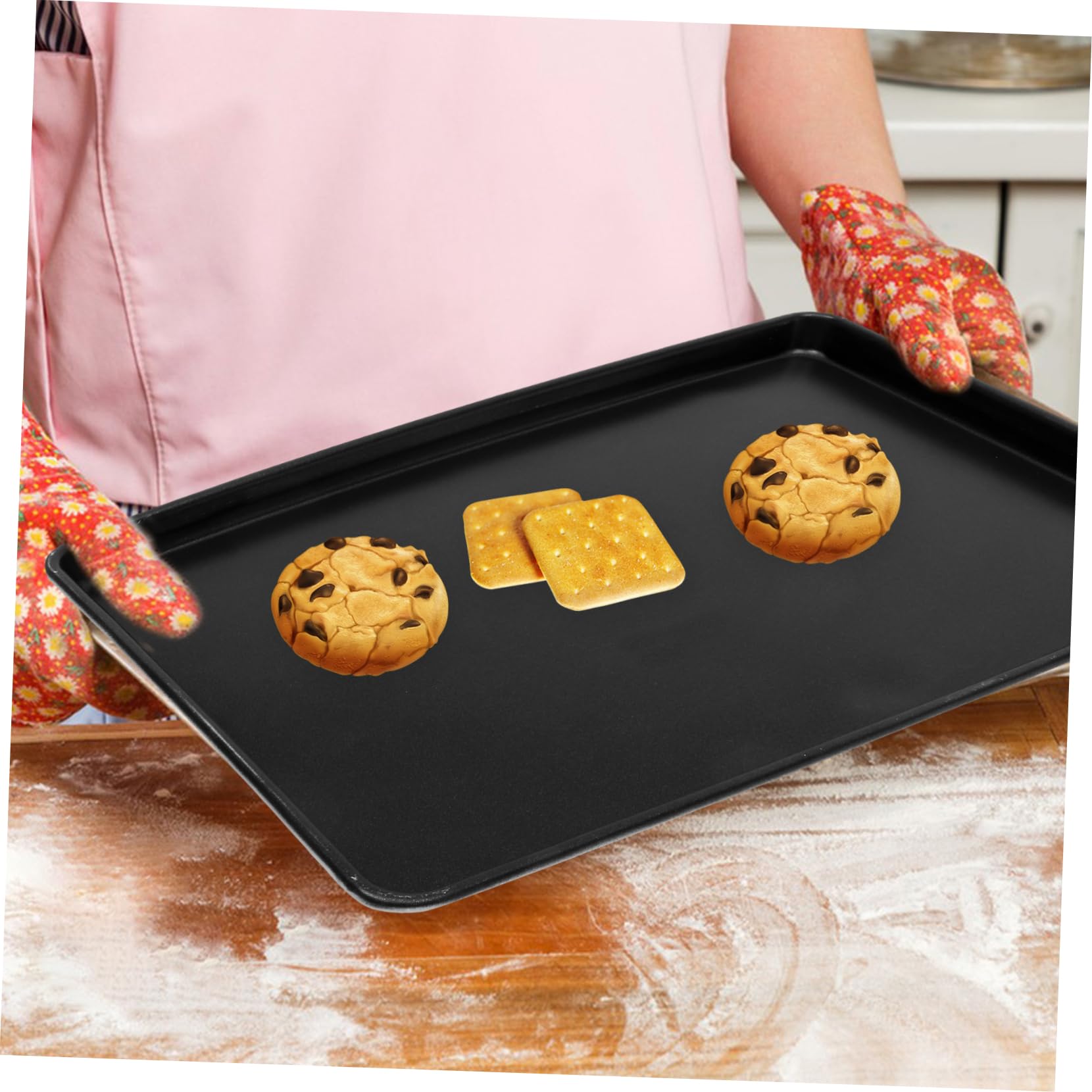 Plaque de Cuisson Rectangulaire en Alliage D'aluminium Noir