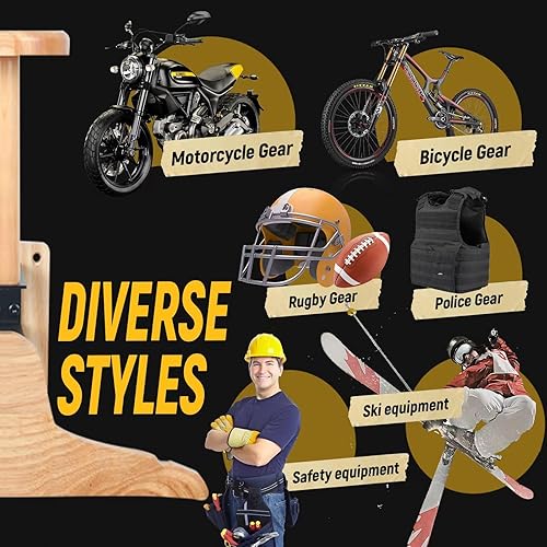 Miniatura 2 de CuffUp Soporte para casco de motocicleta, Airsoft táctico, soporte de pared para casco con gancho para motocicleta, ciclismo, rugby, soporte de