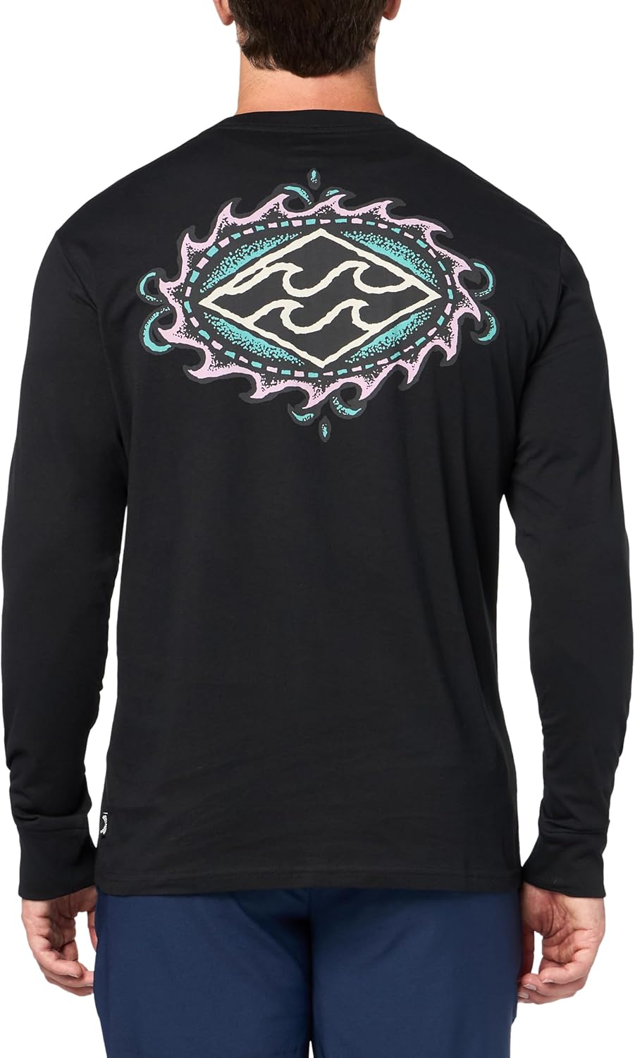 Billabong Men's Crayon Wave Classic Long Sleeve Graphic Logo Tee