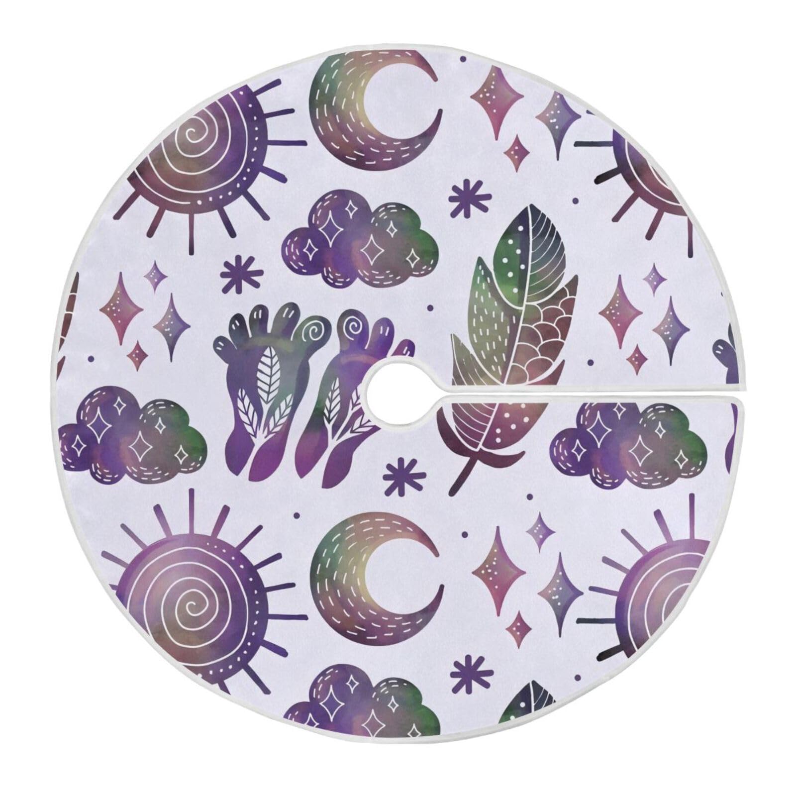 Jupe de sapin d'astrologie violet taille S pour arbre de Noël fin