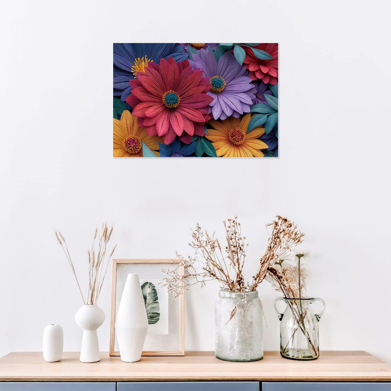 Great Jigsaw Puzzles for Adults 300 Pieces Colorful Daisy Flower Puzzles for Adults Toys Gift Family Decoration Kids Puzzle - Image 3