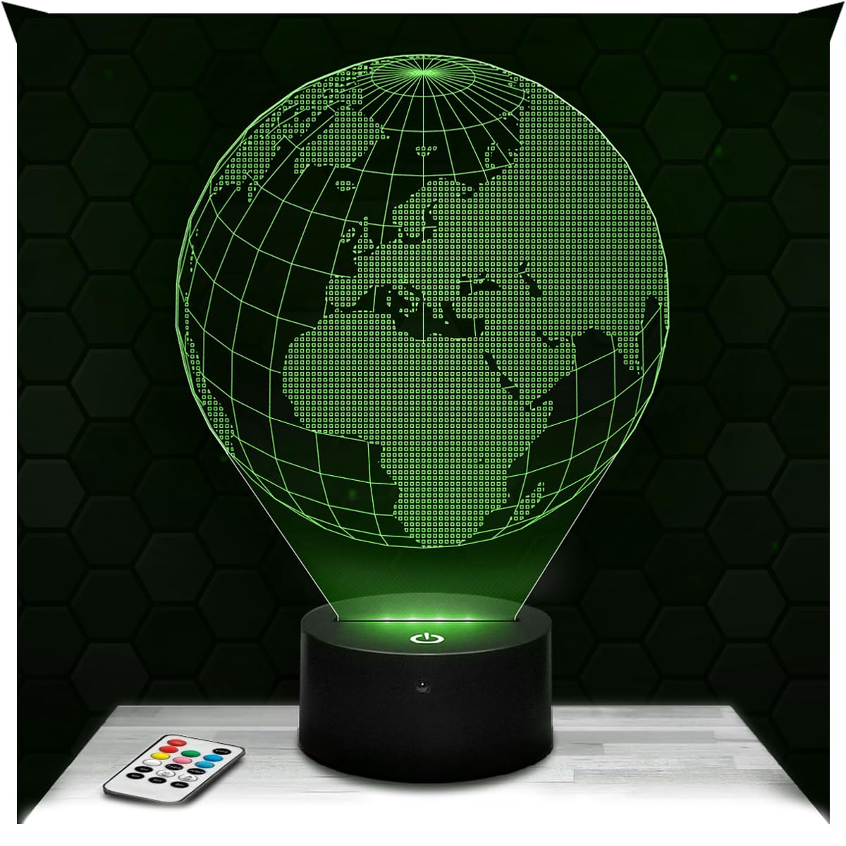 Lampephoto.fr - Earth 3D Lamp Night Light 3D LED Illusion, Christmas, Gift idea Birthday boy and Girl Night Light Child or Adult Bedroom, Gifts Merchandising, LED Bedside Lamp