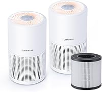 Vista 1 de FULMINARE Purificadores de aire para dormitorio H13 True HEPA filtro de aire, limpiador de aire silencioso con luz nocturna, purificador de aire