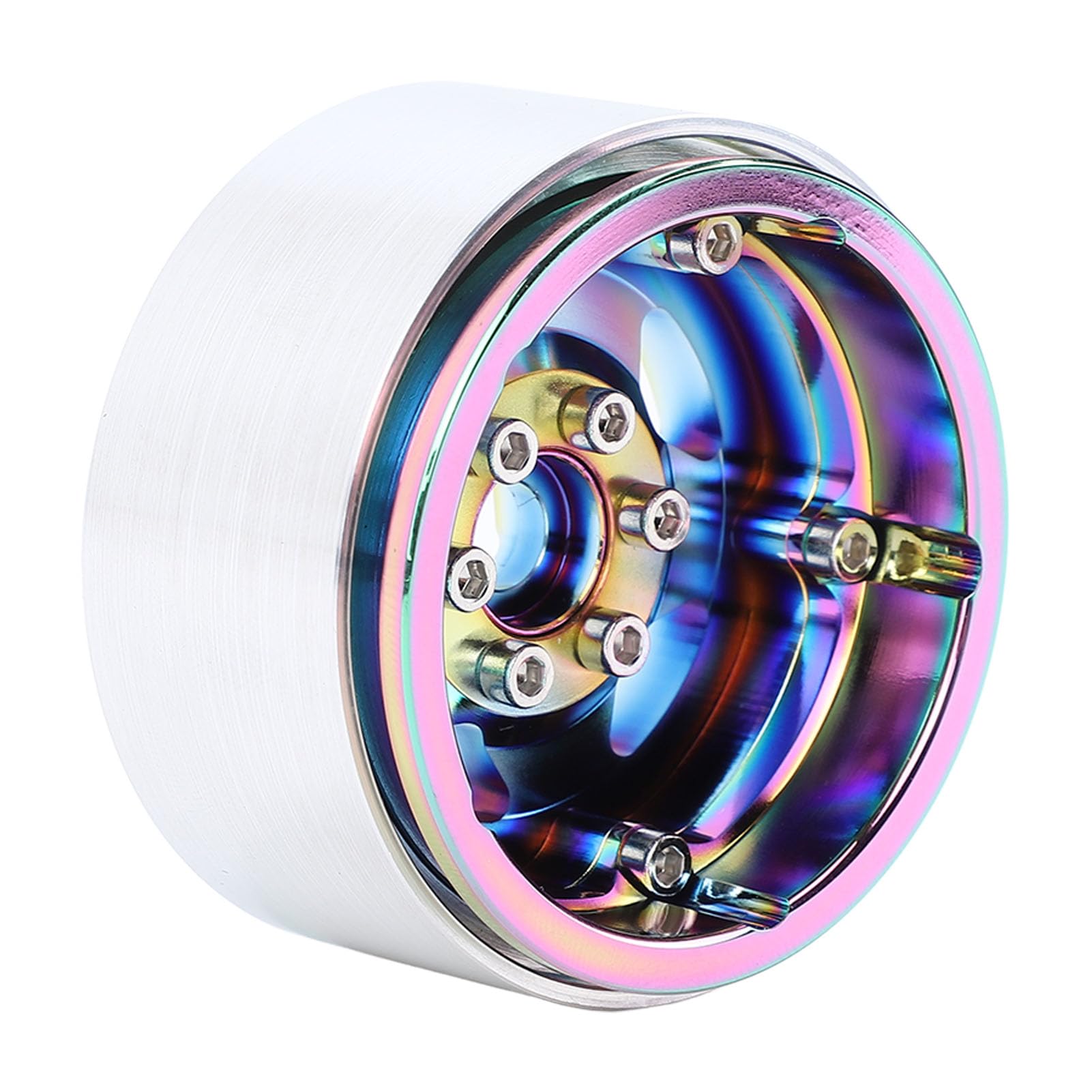 4 pezzi 1.9 pollici Beadlock Cerchione in lega di alluminio colorato leggero cerchi mozzi per 1/10 RC Crawler